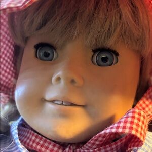 American Girl Doll with Red and Blue Outfit